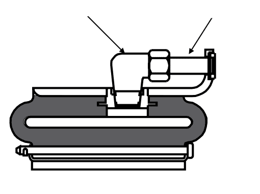 Колено и воздушный трубопровод тормозной муфты CB, CM, VC
